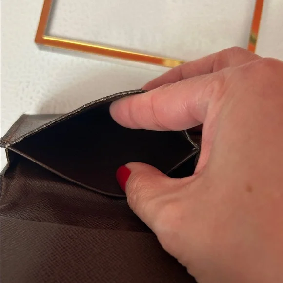 Louis Vuitton Black and Brown Checkered Card Holder with box. - Picture 7 of 12